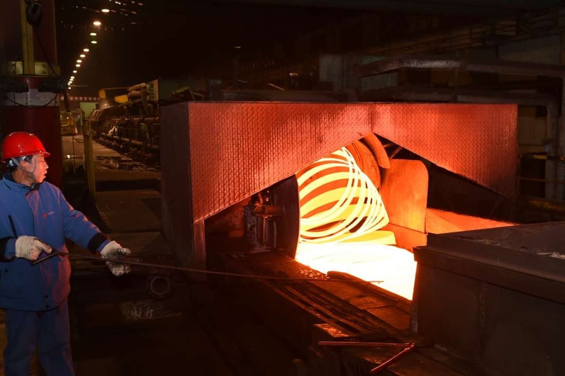 A file picture of a worker on shift at a steel plant in Shanxi province taken earlier this month. Analysts have questioned the figures measuring China’s economy for decades. Photo: Xinhua
