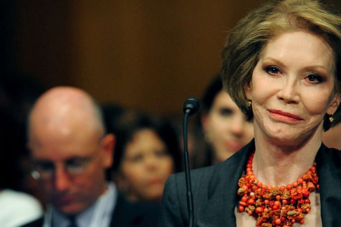 This file photo taken on June 24, 2009 shows US actress Mary Tyler Moore during Senate Homeland Security and Government Affairs Committee hearings on Capitol Hill in Washington, DC. Photo: AFP