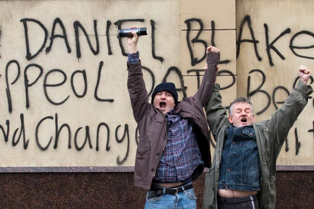 Dave Johns (left) plays the titular character in the film I, Daniel Blake (category IIA) directed by Ken Loach.