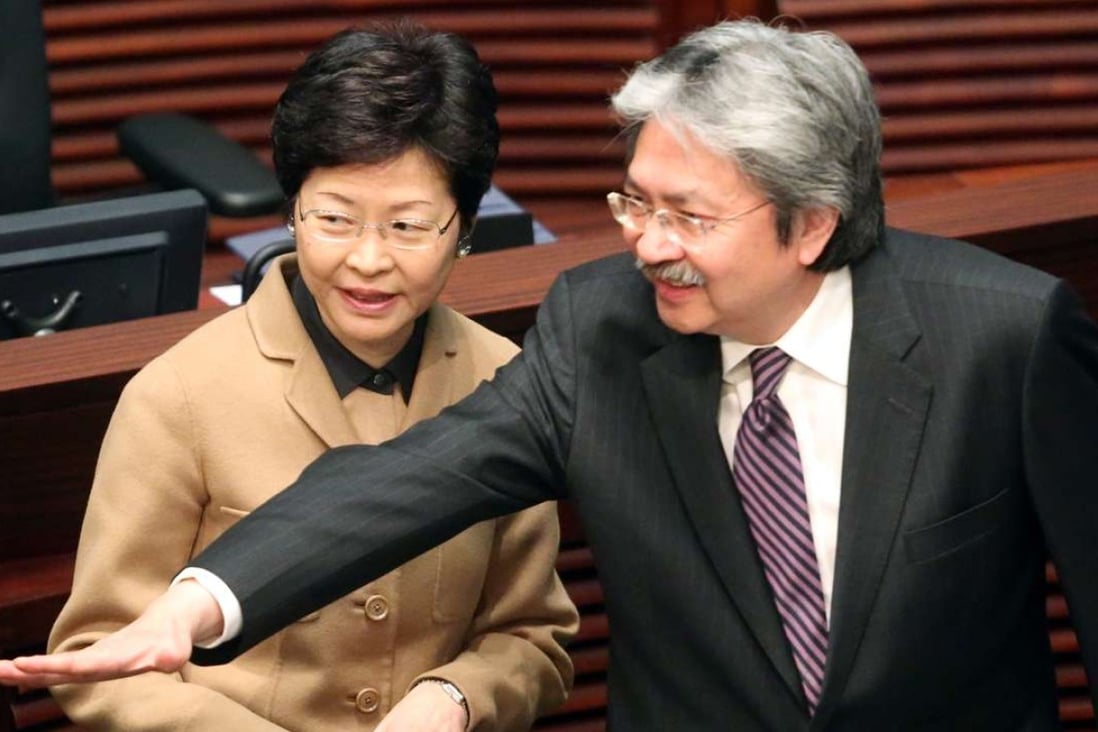 Carrie Lam has seen rival chief executive hopeful John Tsang steal a march on her in social media outreach. Photo: Sam Tsang