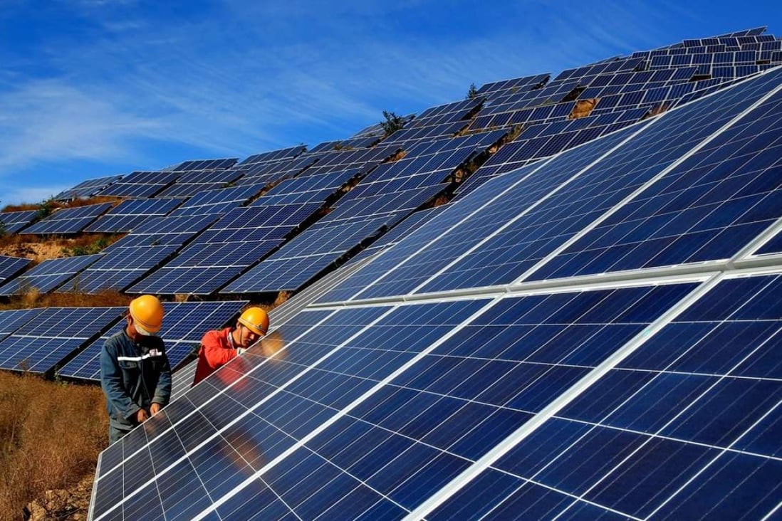 Renewable energy, including solar power, makes up about 11 per cent of China’s energy consumption, with producers granted heavy subsidies. Photo: Xinhua
