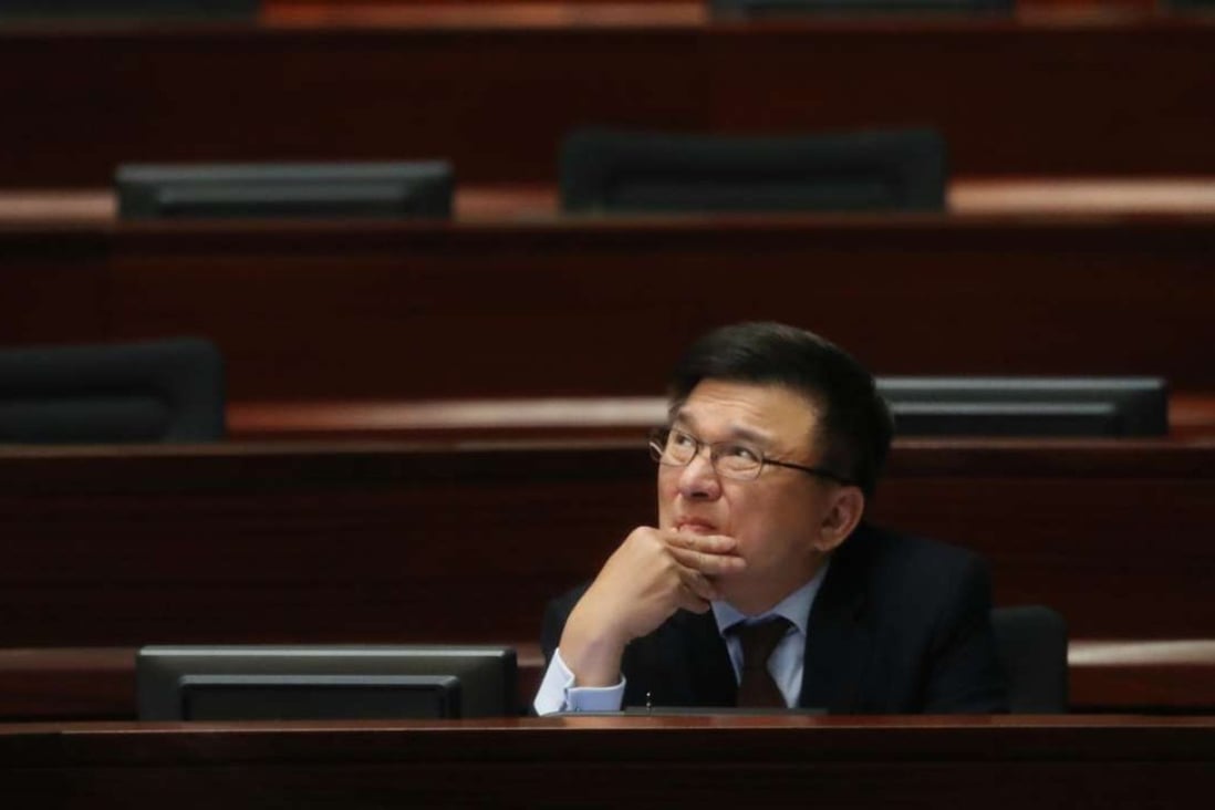 Secretary for Financial Services and the Treasury Professor Chan Ka-keung said the report did not specifically compare fintech development. Photo: Nora Tam