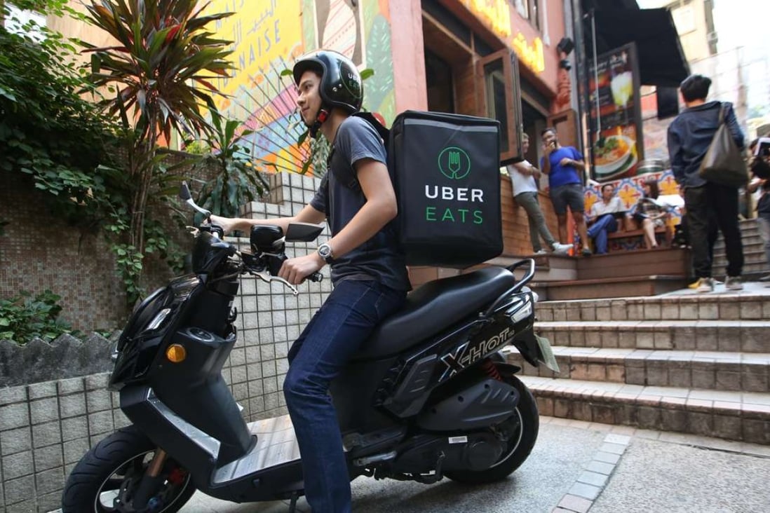 Services like UberEATS have been gaining in popularity. Photo: Edmond So