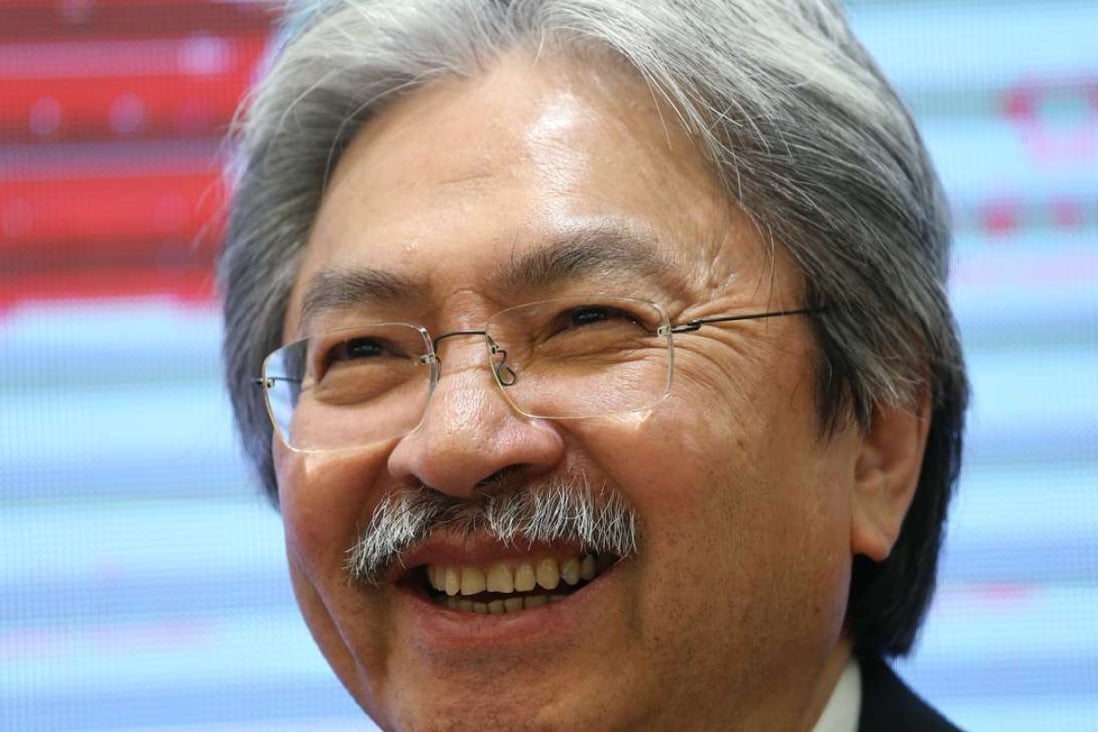 John Tsang is backed by 42.5 per cent of respondents aged 18 or above. Photo: K. Y. Cheng
