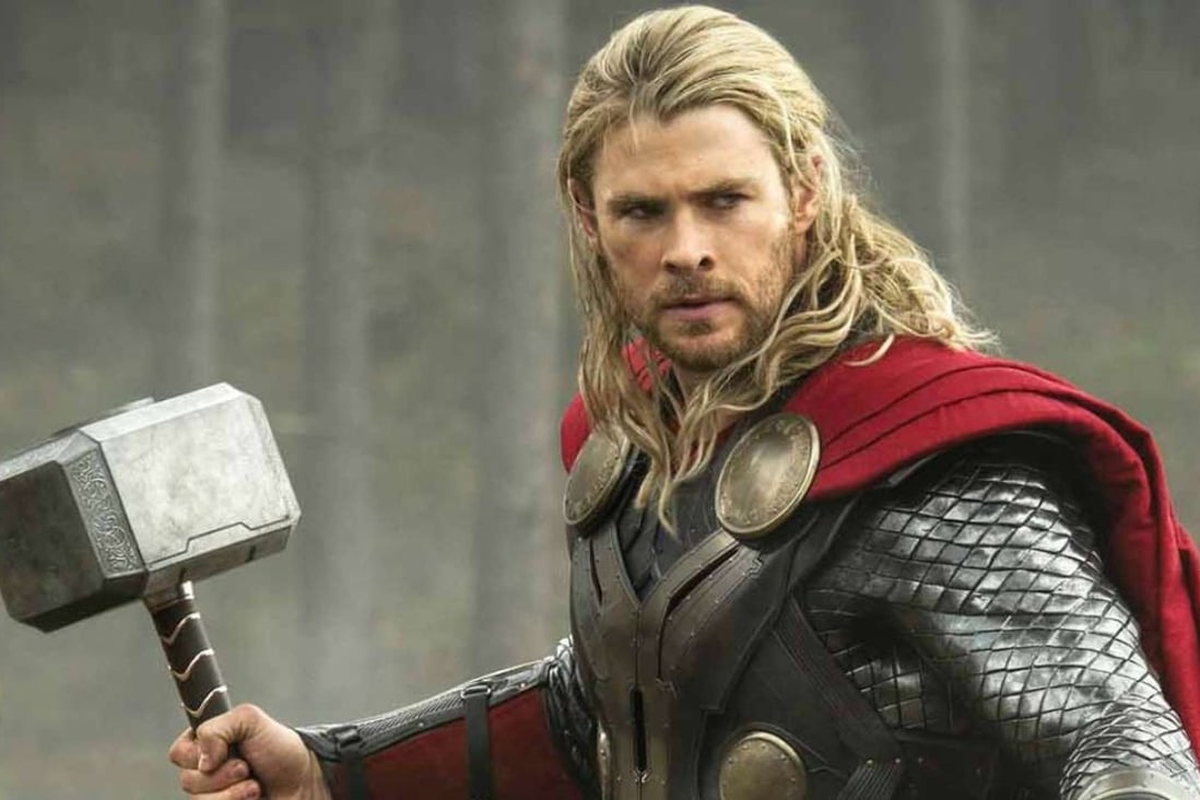 Chris Hemsworth as Thor in the Marvel movie, Thor.