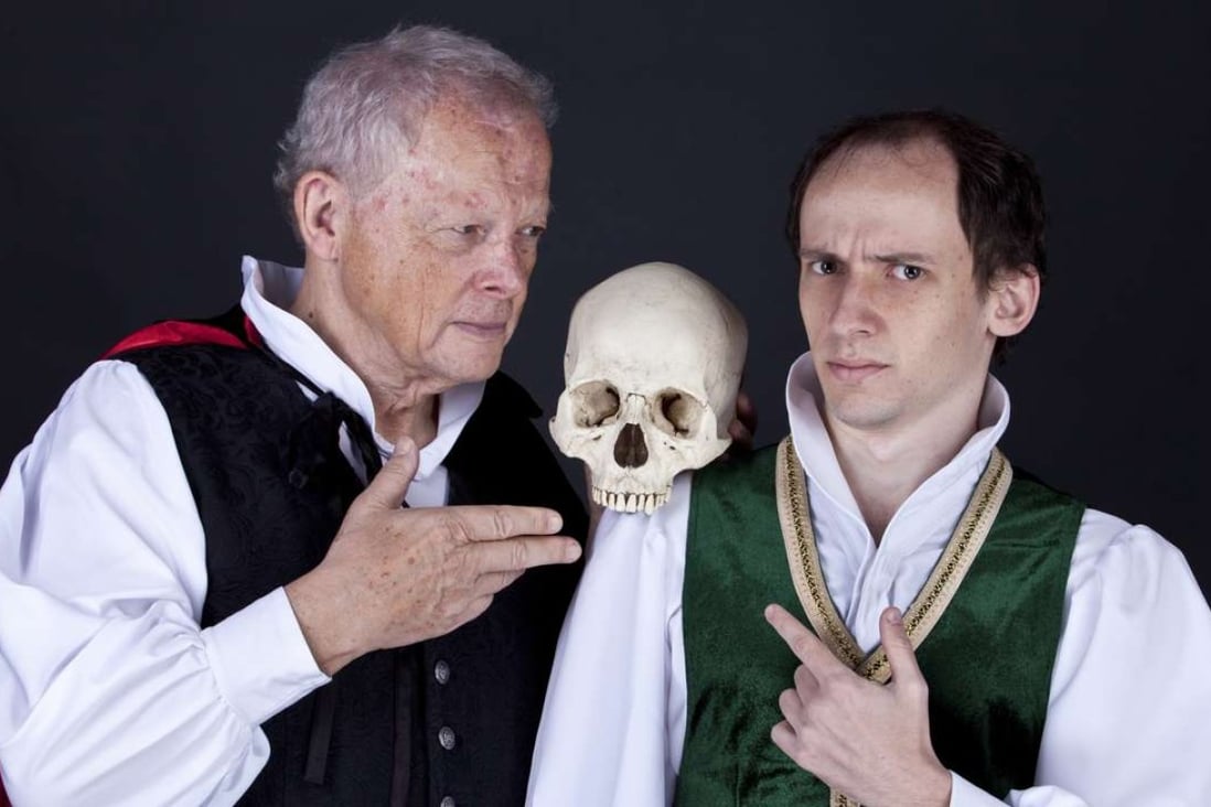 Neville Sarony (left) and Hamish Campbell star in a Hong Kong Players production of I Hate Hamlet. Photo: Ines Laimins