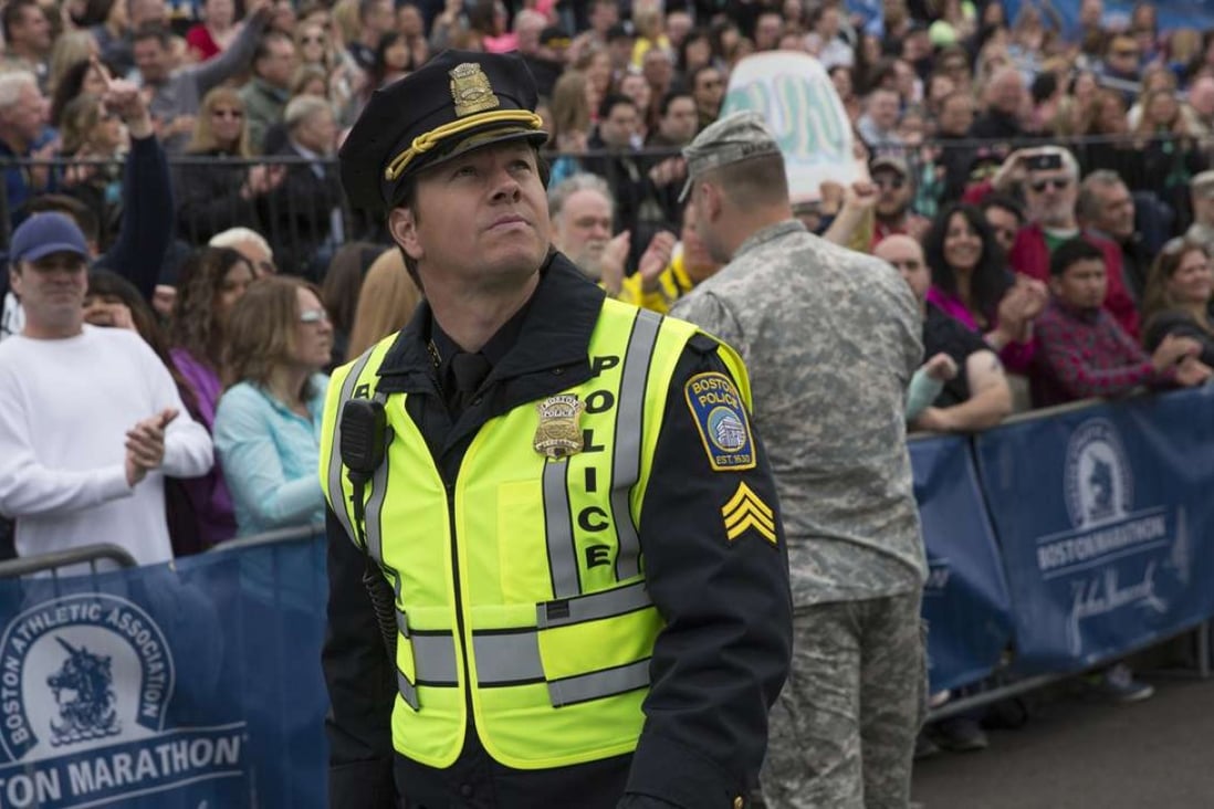 Mark Wahlberg in a still from Patriots Day (category IIB), directed by Peter Berg.