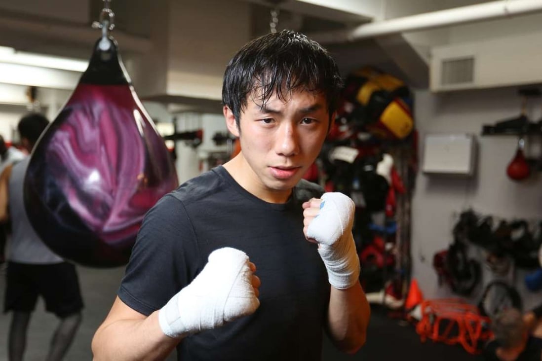 Boxer Rex Tso Sing-yu trains at DEF Boxing in Sheung Wan. Photo: Xiaomei Chen
