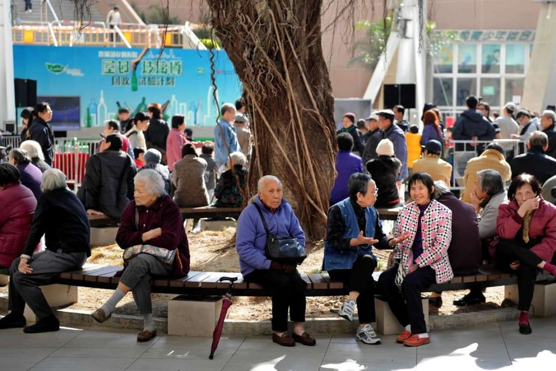 A large population of elderly people will strain medical and care services. Photo: Xinhua