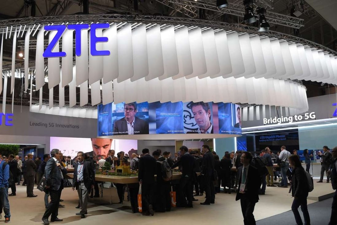 ZTE said it is targeting the third quarter of 2018 for the trial release of 5-G networks. Photo: AFP
