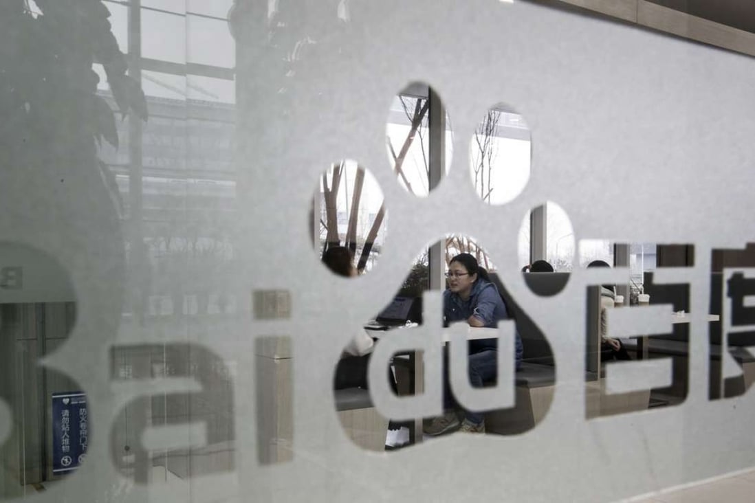 Baidu, mainland China’s largest online search operator, has apologised for a temporary service suspension on Tuesday night. Photo: Bloomberg
