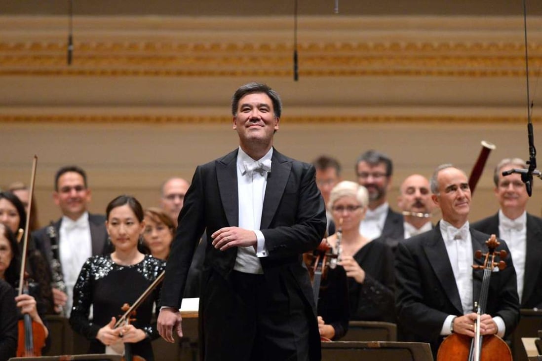 File photo shows Conductor Alan Gilbert on stage during the Carnegie Hall 125th season opening night gala at Carnegie Hall in New York. New York Philharmonic music director Alan Gilbert will close his tenure with concerts that bring together musicians from around the world, including from China, Russia, Iran, and Cuba among others. Photo: AFP
