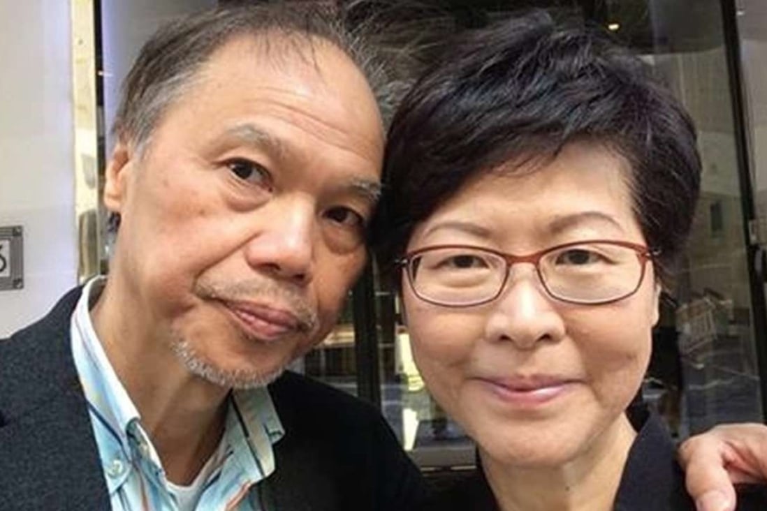 A Valentine's Day picture of Carrie Lam and husband Lam Siu-por. Photo: Facebook