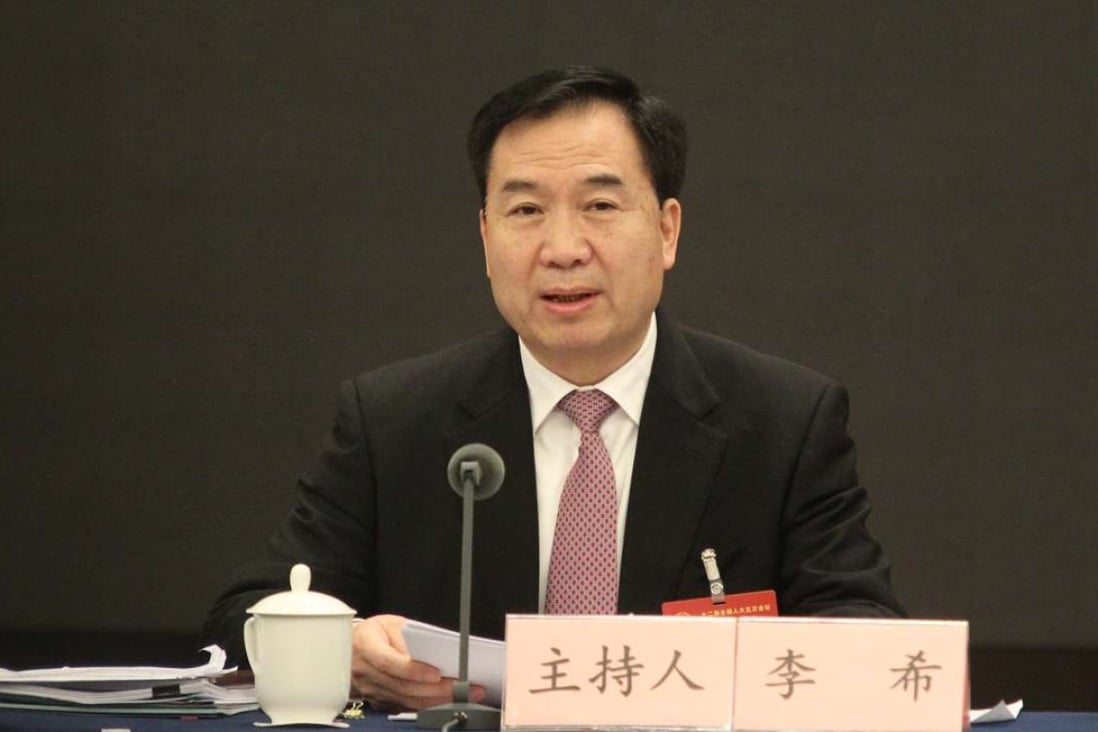 Liaoning party chief Li Xi has taken a swipe at his predecessor, Wang Min, who was one of the key figures in a vote-rigging scandal in the province. Photo: Simon Song