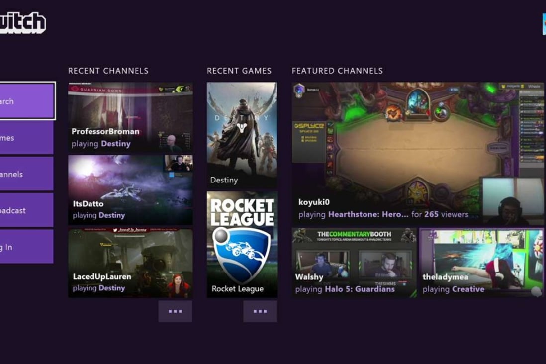 A screen grab of the Twitch website.