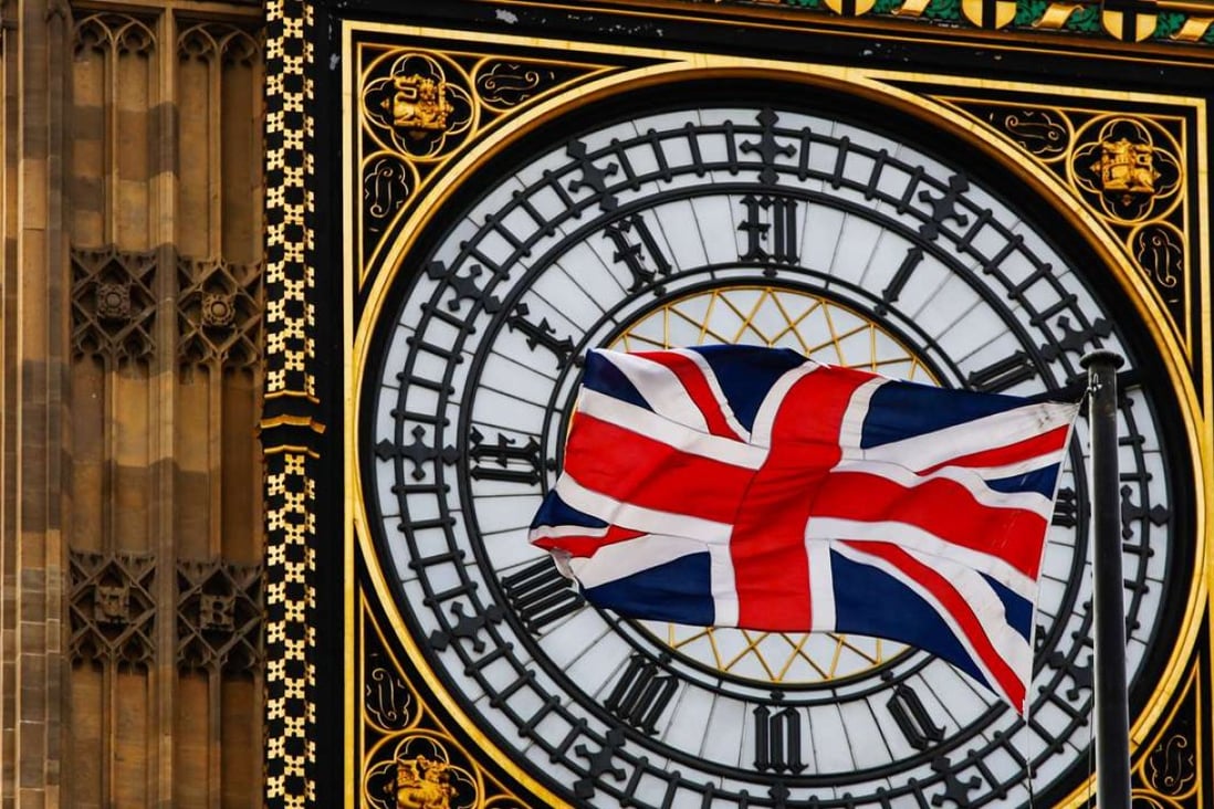 A British Union flag in front of Big Ben in London. Photo: Bloomberg