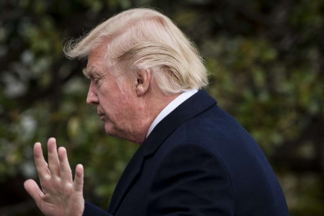 US President Donald Trump pictured at the White House on Sunday. Photo: EPA