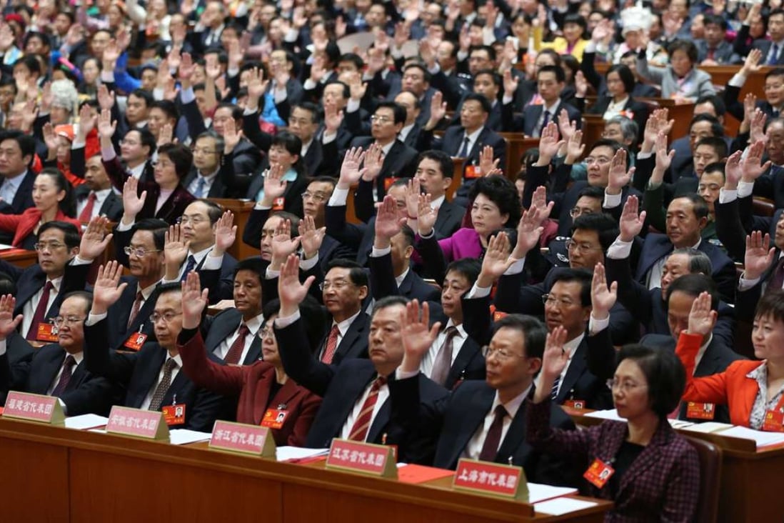 Delegates attend the closing session of the 18th National Congress of the Communist Party of China at the Great Hall of the People in Beijing five years ago. Photo: Xinhua