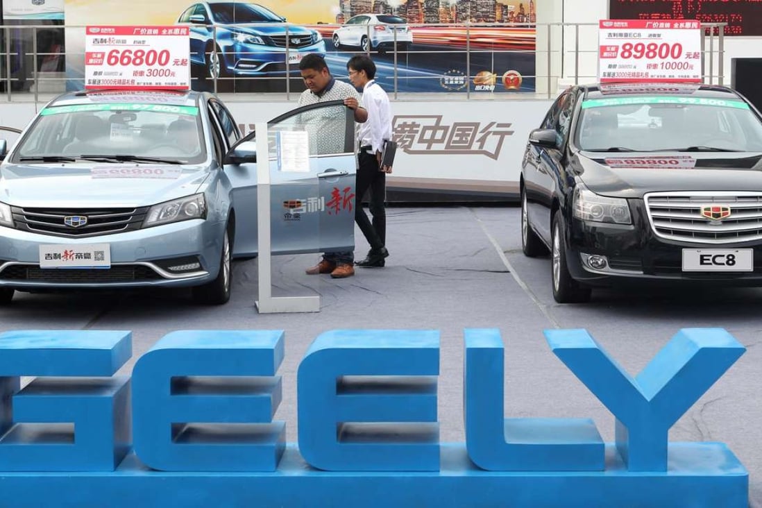 Geely, the owner of the Swedish Volvo car brand, has reported better-than-expected earnings for 2016, as net profit surged by 126 per cent to 5.1 billion yuan (US$739 million). Revenue jumped 78 per cent to 53.7 billion yuan. Photo Imaginechina