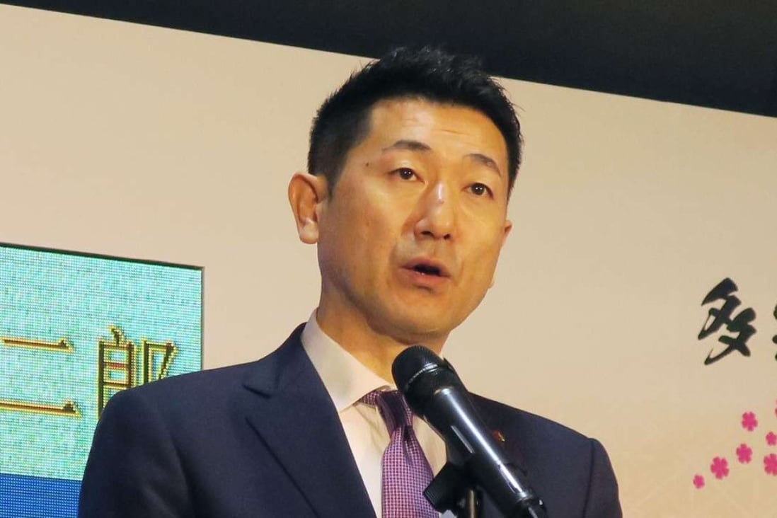 Japanese Senior Vice Minister of Internal Affairs and Communications Jiro Akama visit Taipei on Saturday to toursim Akama is the highest level government official of Japan since 1972. Photo: Kyodo