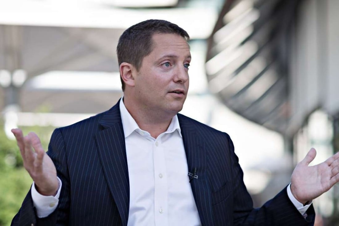 Carson Block, founder of Muddy Waters, says he felt bad for the shareholders of Huishan after the stock plunged 91 per cent on Friday. Photo: Bloomberg