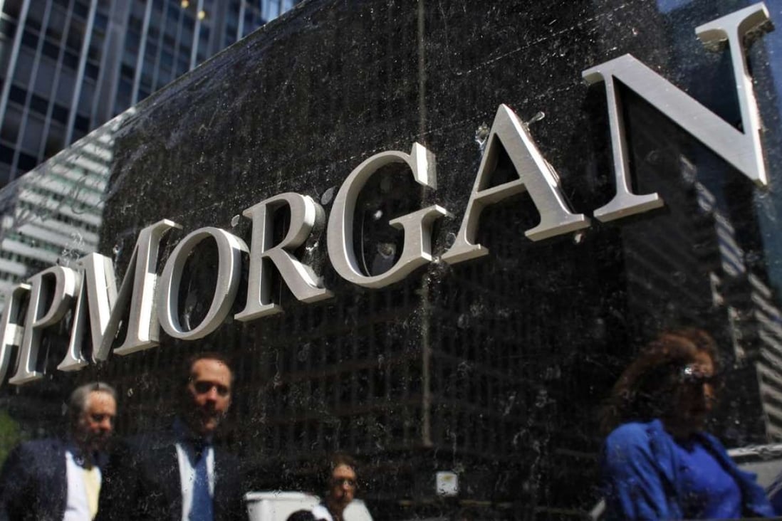 The headquarters in New York of J.P. Morgan, which is among 13 top financial institutions to have signed a statement calling for a public consultation and legislation in Hong Kong to protect the rights of lesbian, gay, bisexual, transgender and intersex individuals. Photo: Reuters