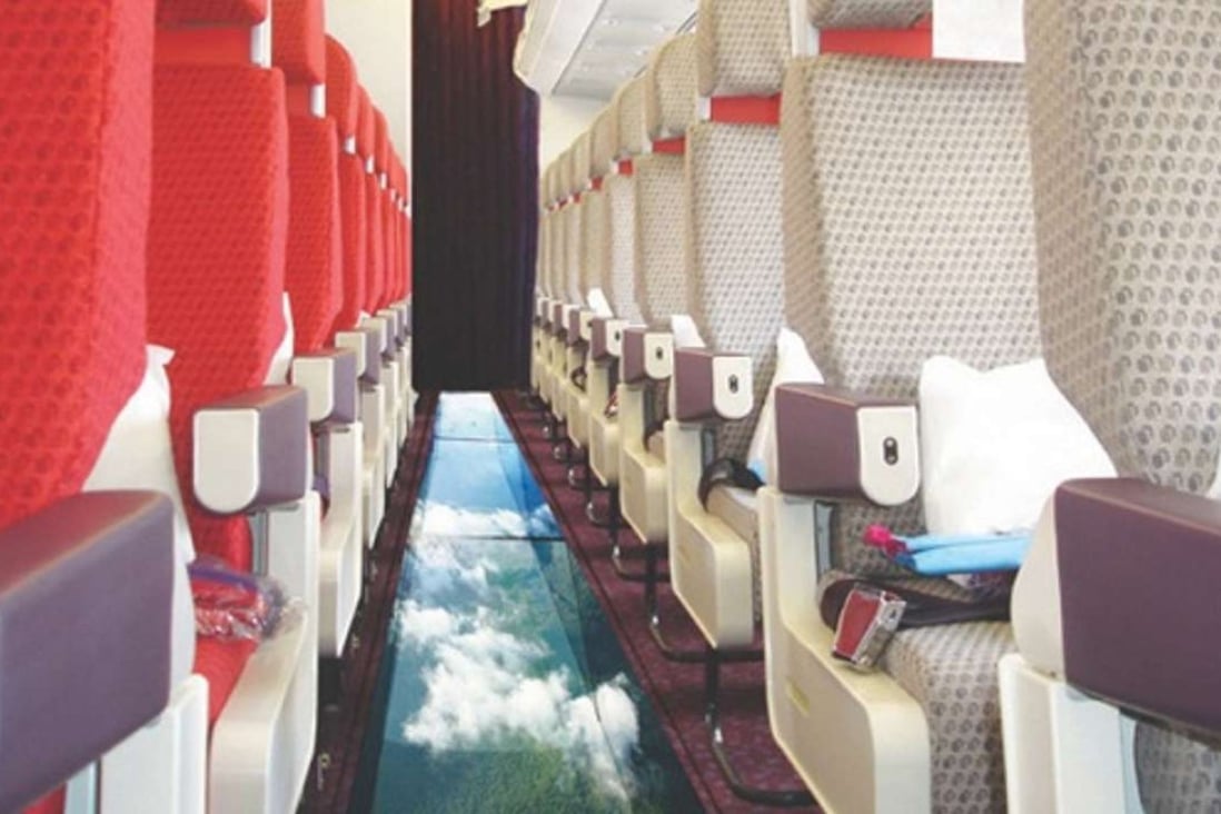 In 2013, China Central Television fell for an April 1 report overseas that airline Virgin Atlantic was launching glass-floored planes offering passengers uninterrupted sky views. Photo: Handout