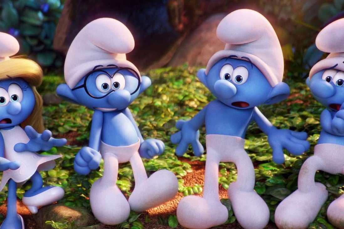 A scene from Smurfs: The Lost Village (category: I), voiced by Demi Lovato and Rainn Wilson and directed by Kelly Asbury.