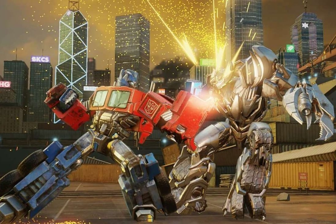 In Transformers: Forged to Fight, some of the combat happens in Hong Kong.