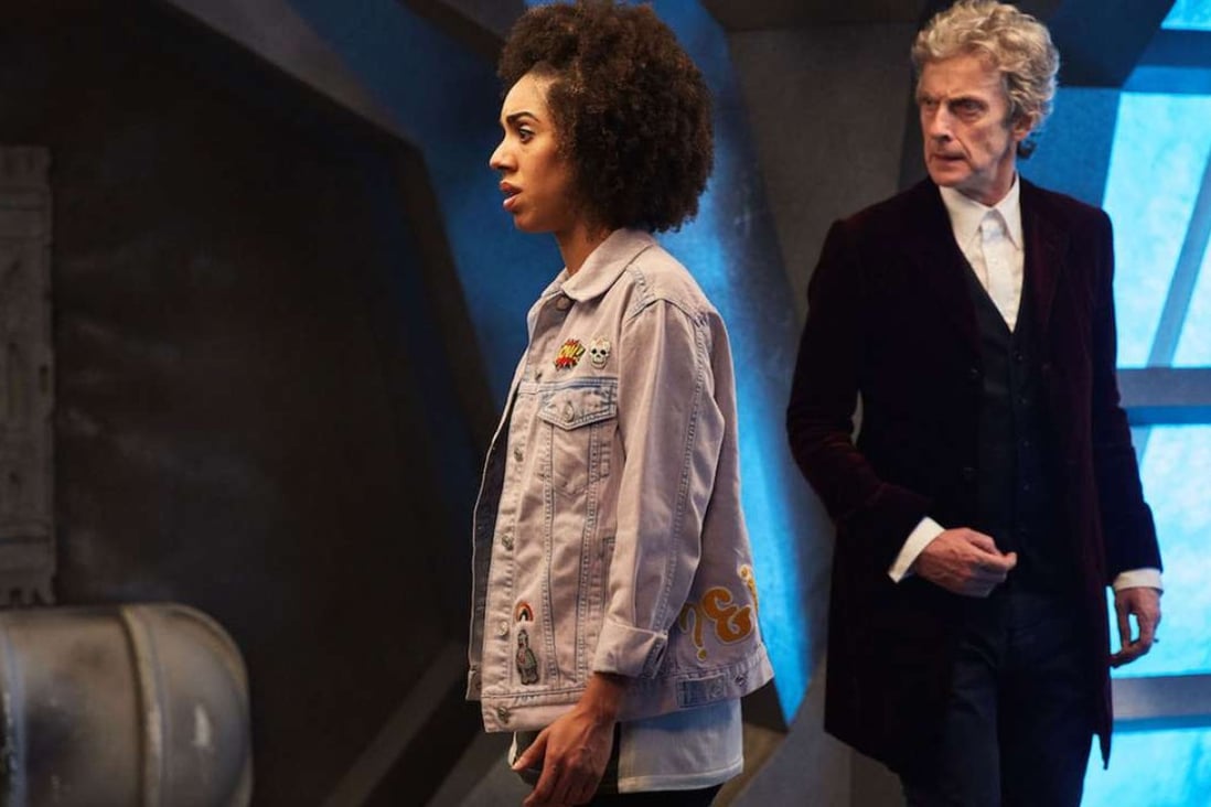 Pearl Mackie and Peter Capaldi in Doctor Who.