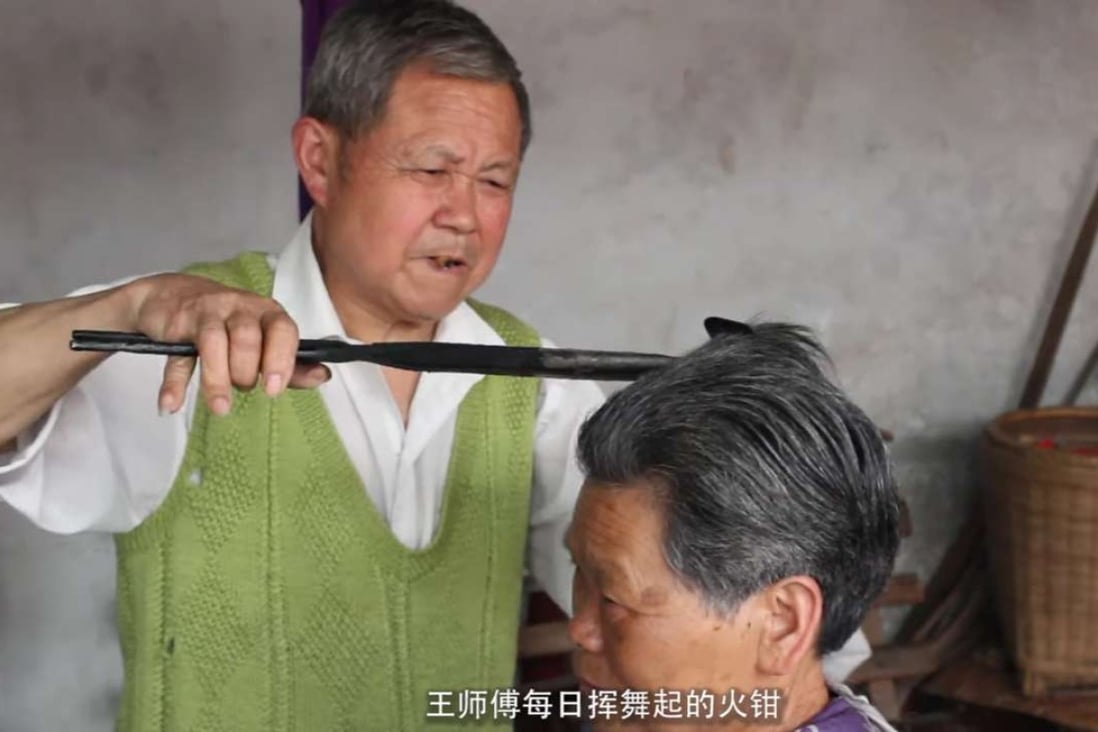 Smoking Hot Chinese Barber An Internet Hit Giving Perms With Fire Heated Tongs South China Morning Post