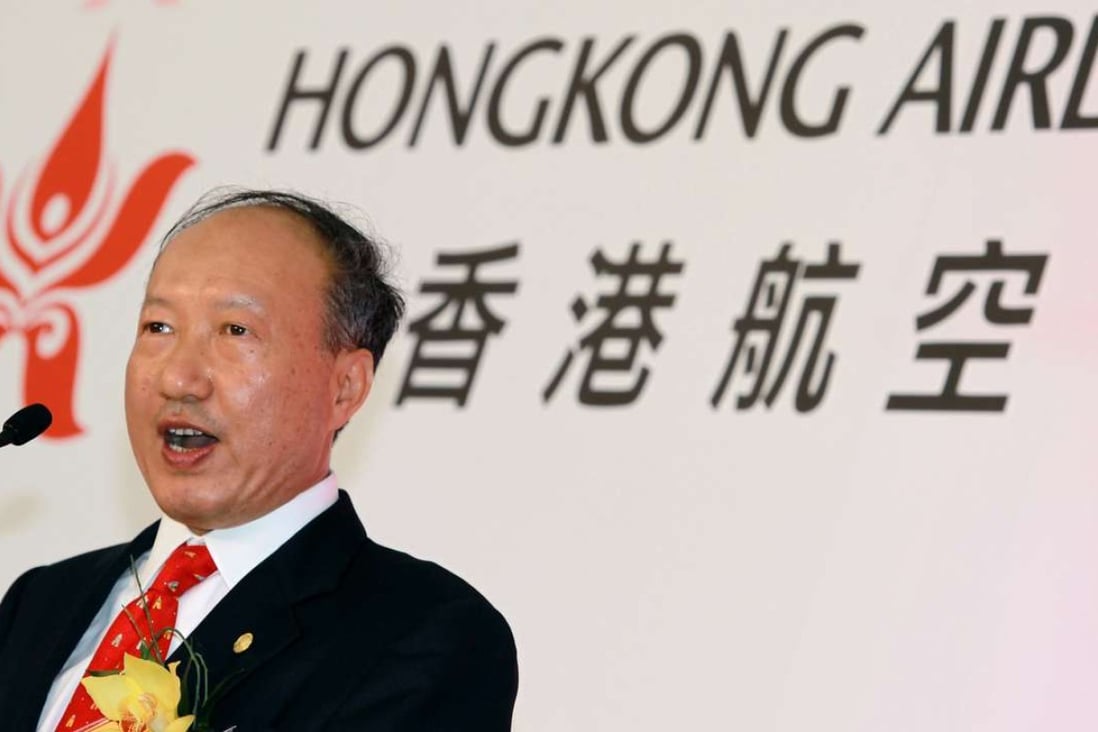 HNA Group’s chairman and founder Chen Feng at the officiating ceremony of Hong Kong Airlines’ Airbus A330 aircraft in June 2010. Photo: SCMP