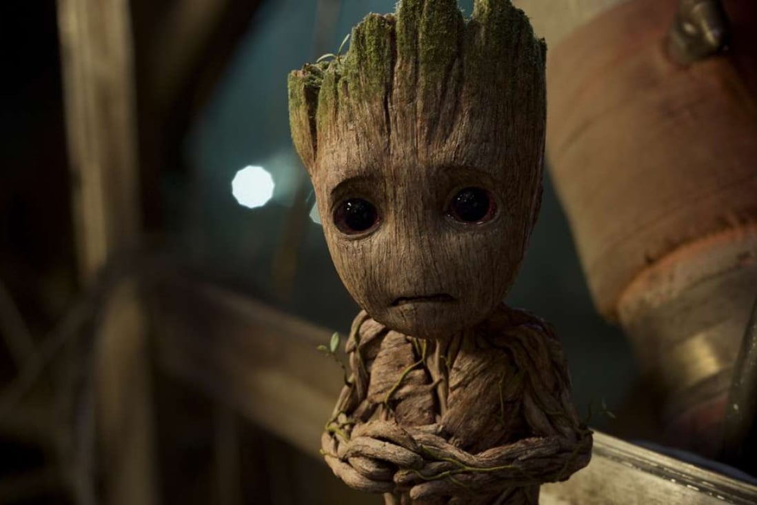 Baby Groot, voiced by Vin Diesel, in a scene from Guardians Of The Galaxy Vol. 2. Photo: Disney-Marvel via AP