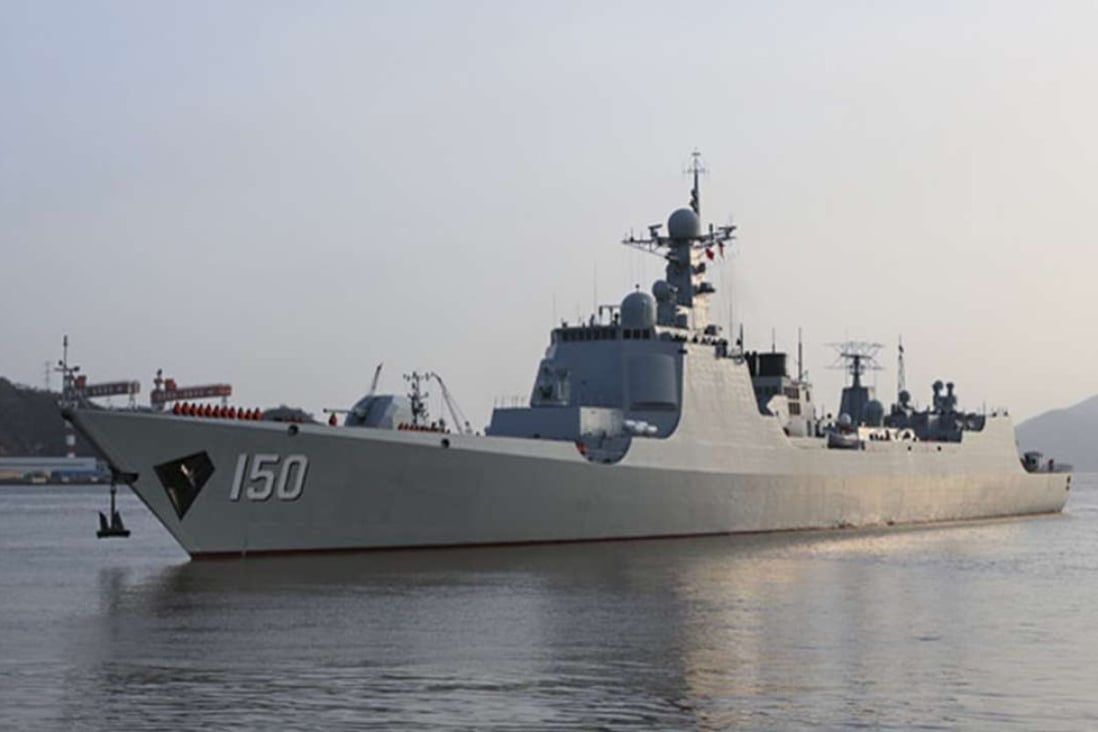The guided missile destroyer Changchun is one of three Chinese navy ships due to dock in the Philippines on Sunday. Photo: Handout