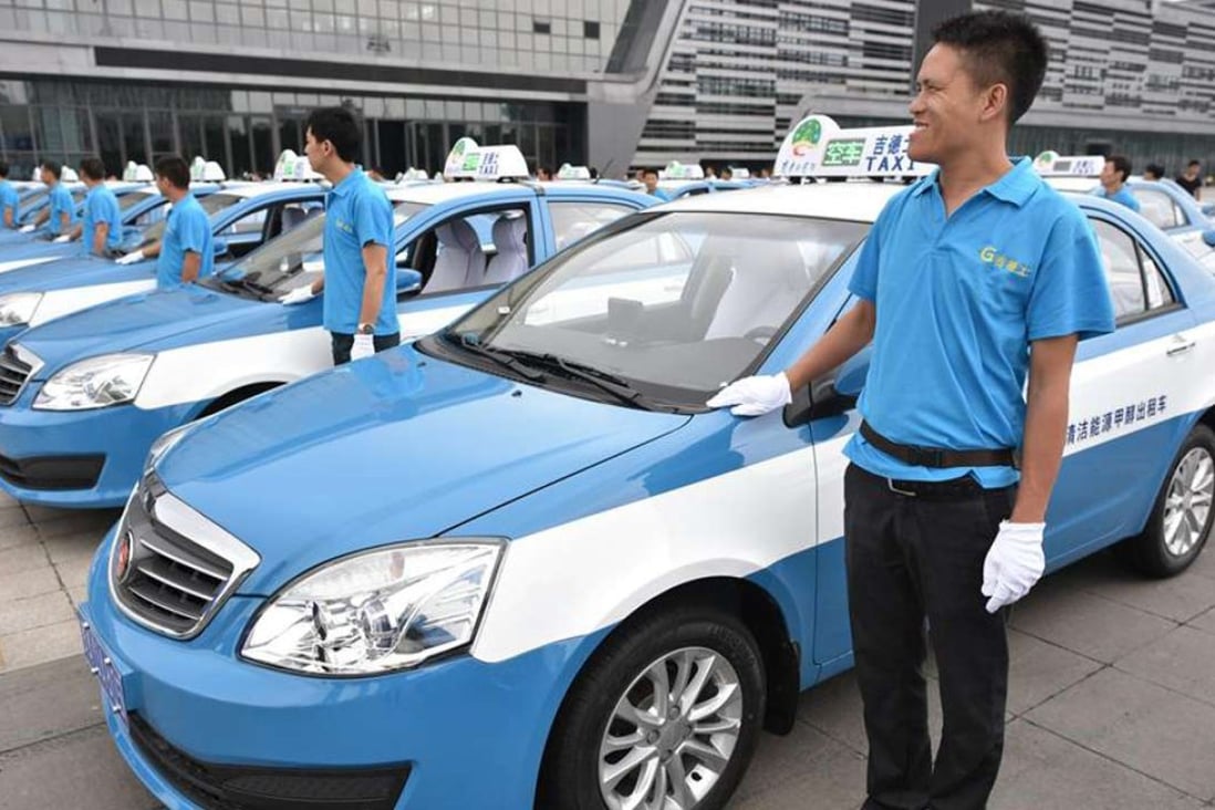 Methanol-fuelled taxis in China. Photo: Handout