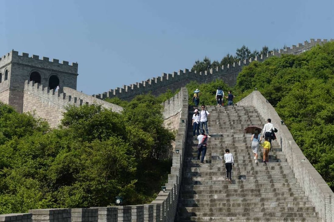 The “fake Great Wall” in Nanchang, Jiangxi province, looks a lot like the real thing. Photo: Visual China Group