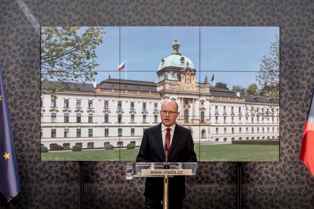 Czech Prime Minister Bohuslav Sobotka speaks during a press conference in Prague at which he announced that he will submit the resignation of his cabinet. Photo: EPA