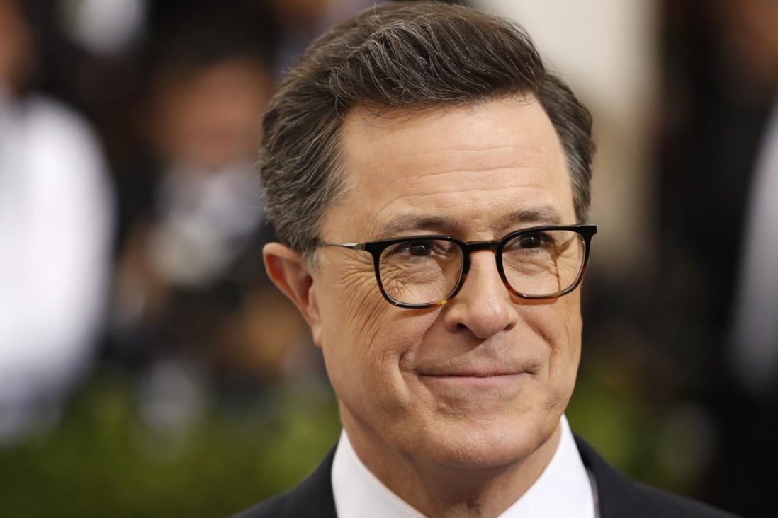 Television personality Steven Colbert, whose crude joke about Donald Trump and Vladimir Putin has sparked a social media firestorm. Photo: Reuters