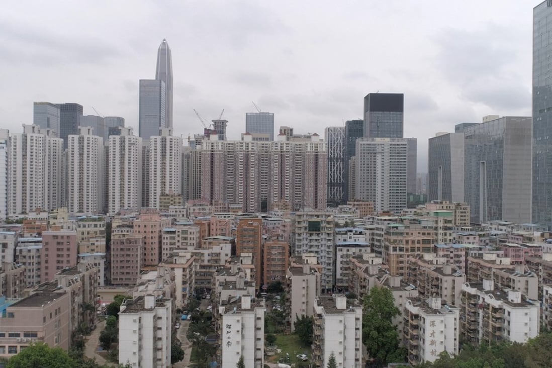 Old buildings and new in Futian district. Photo: Lea Li