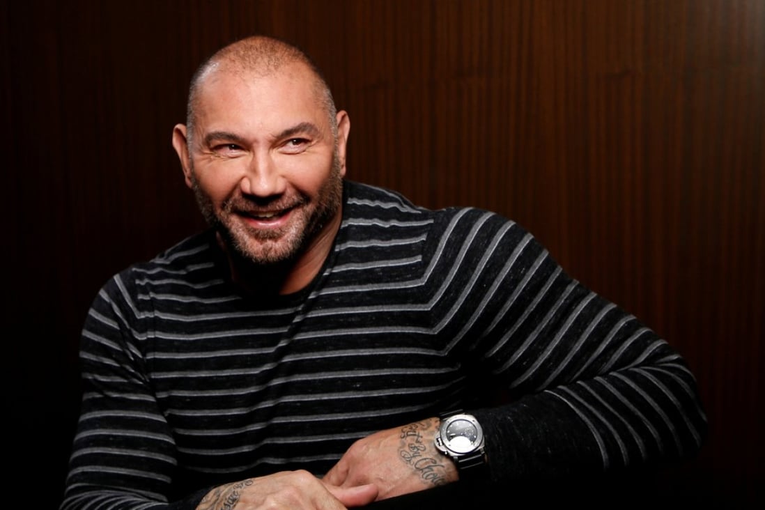 “I know I’m going to get some grief for this ,” Dave Bautista of his claim Blade Runner 2049, in which he has a still secret part, is better than the original Ridley Scott film. Photo: Reuters