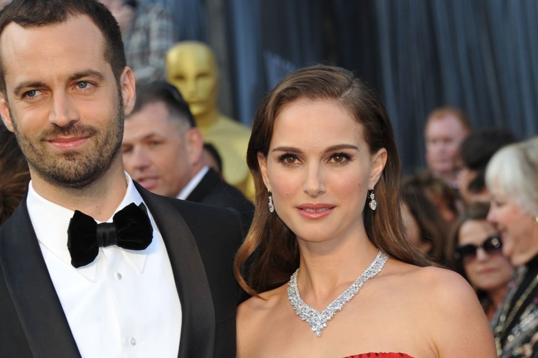 Natalie Portman and her husband, Benjamin Millepied, at the 2012 Oscars. Photo: AFP
