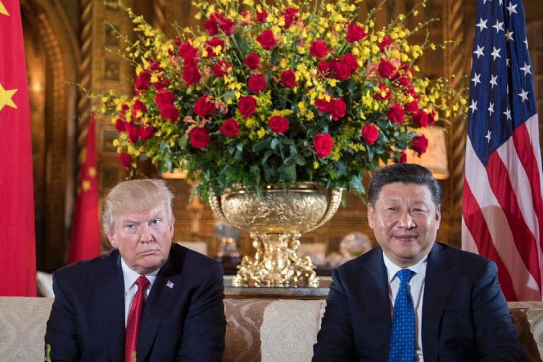 US President Donald Trump sits with Chinese President Xi Jinping during a bilateral meeting at the Mar-a-Lago estate in West Palm Beach, Florida. Photo: AFP