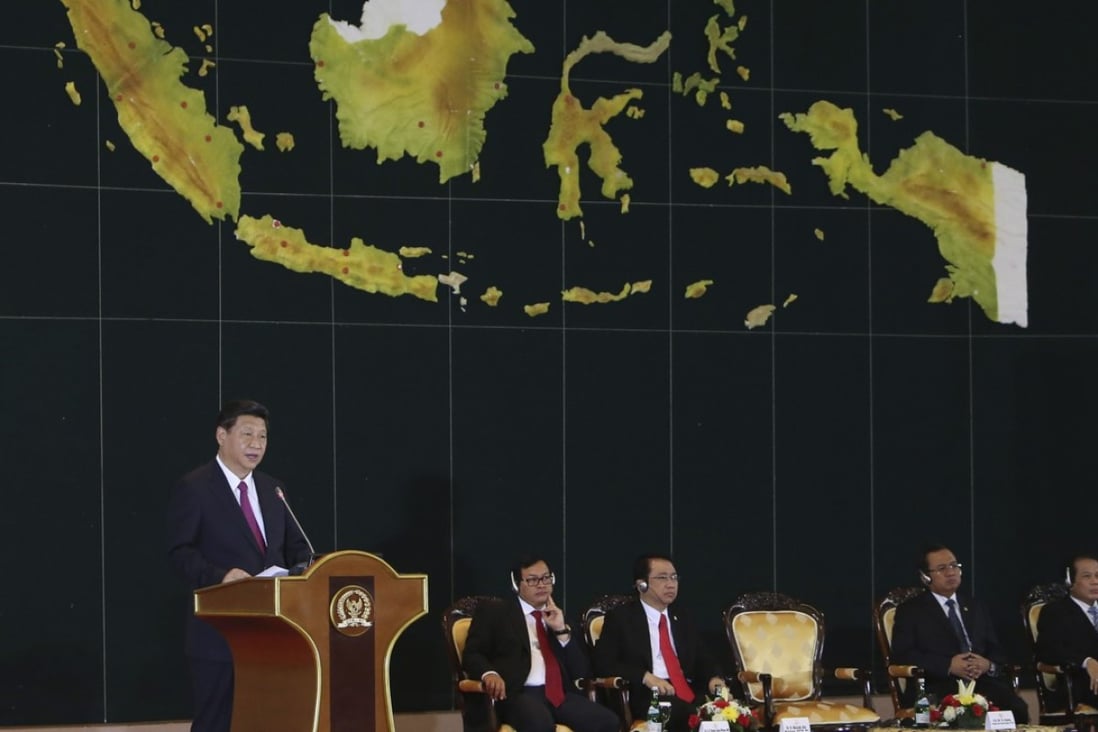 President Xi Jinping gave the ‘Belt and Road Initiative’ his blessing in a speech to the Indonesian parliament during a state visit in October 2013. Photo: AP