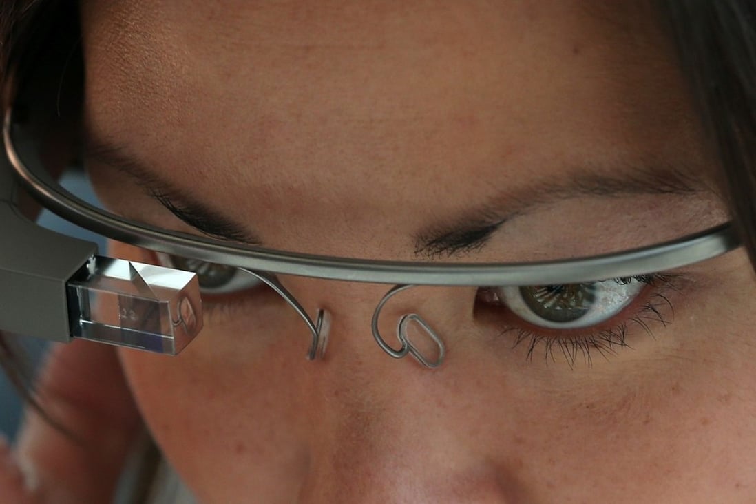 An attendee tries Google Glass during the Google I/O developer conference in San Francisco. Photo: AFP