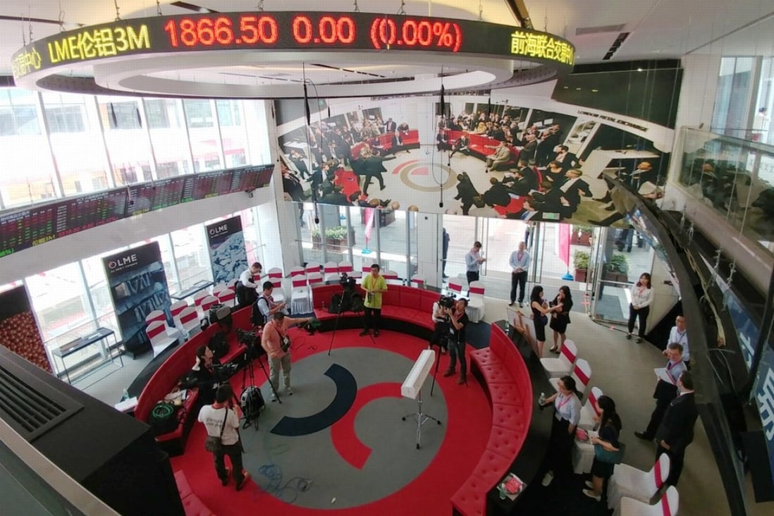 Qianhai Mercantile Exchange’s very own commodities trading “Ring”. Photo: Enoch Yiu