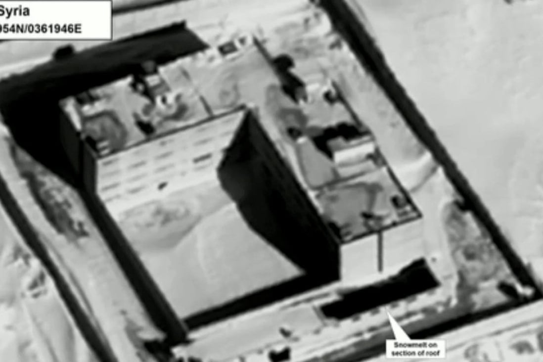 A satellite view of part of the Saydnaya prison complex near Damascus, Syria is seen in a still image from a video briefing provided by the US State Department on May 15, 2017. The US believes a crematorium at the prison is building bodies of people executed in the prison. Photo: Department of State handout via Reuters