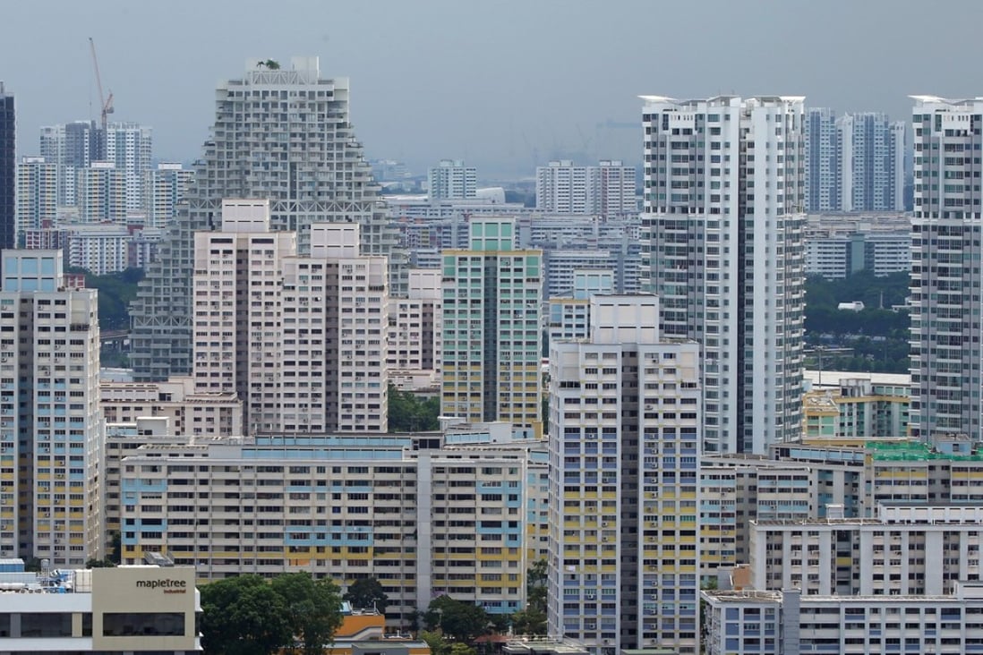 A view of private residential apartments and public housing estates in Singapore. Photo: Reuters