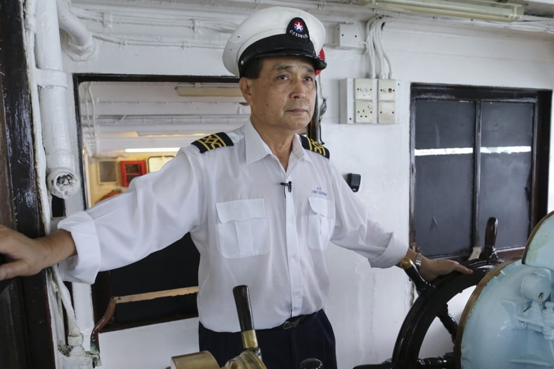 Chief coxswain Chan Tsu-wing has spent 33 years with the Star Ferry Company. Photo: Dickson Lee