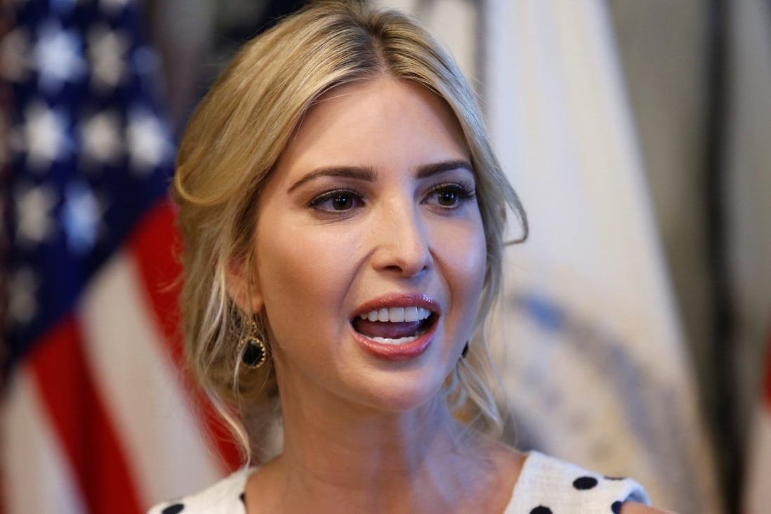 Ivanka Trump speaks during an event celebrating National Military Appreciation Month and National Military Spouse Appreciation Day. Photo: Reuters