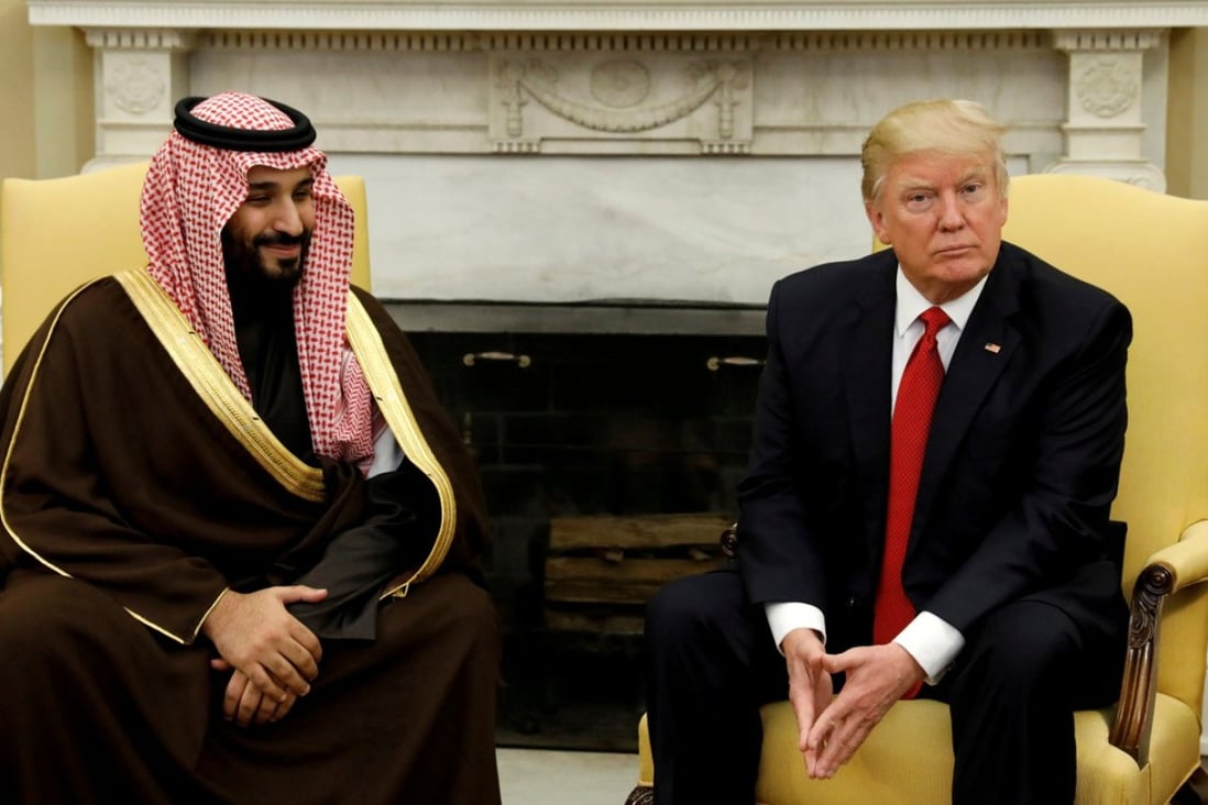 US President Donald Trump meets with Mohammed bin Salman. Photo: Reuters